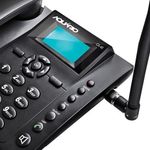 kit telefone rural aquário quadriband dual chip rede 2g bateria 800mah preto ac4200