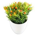 conjunto de plantas artificiais latcor 3 peças plástico branco - bx-asst5