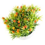 conjunto de plantas artificiais latcor 3 peças plástico branco - bx-asst5