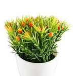 conjunto de plantas artificiais latcor 3 peças plástico branco - bx-asst5