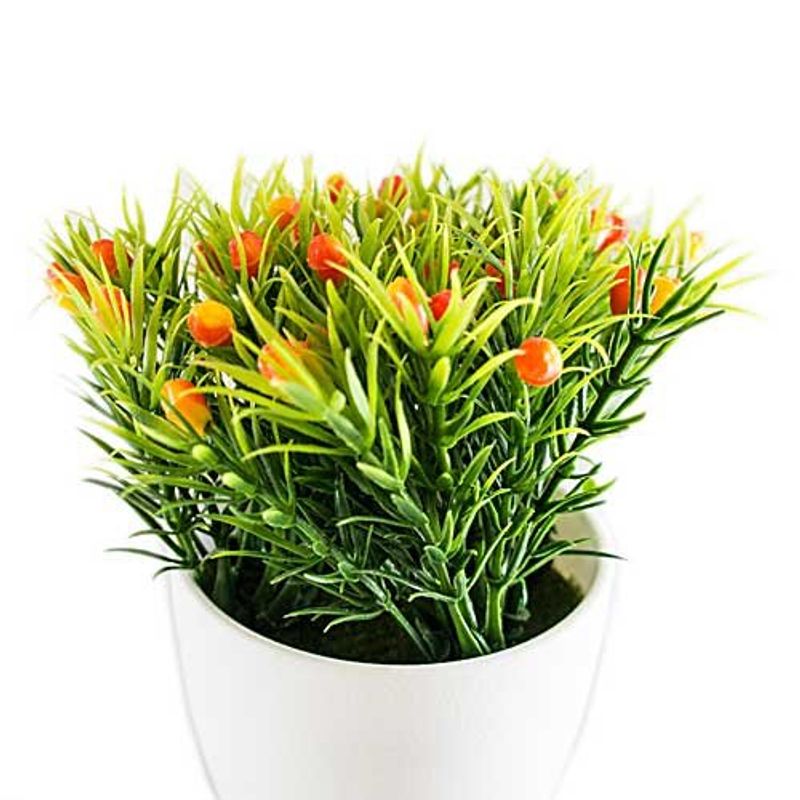 conjunto de plantas artificiais latcor 3 peças plástico branco - bx-asst5