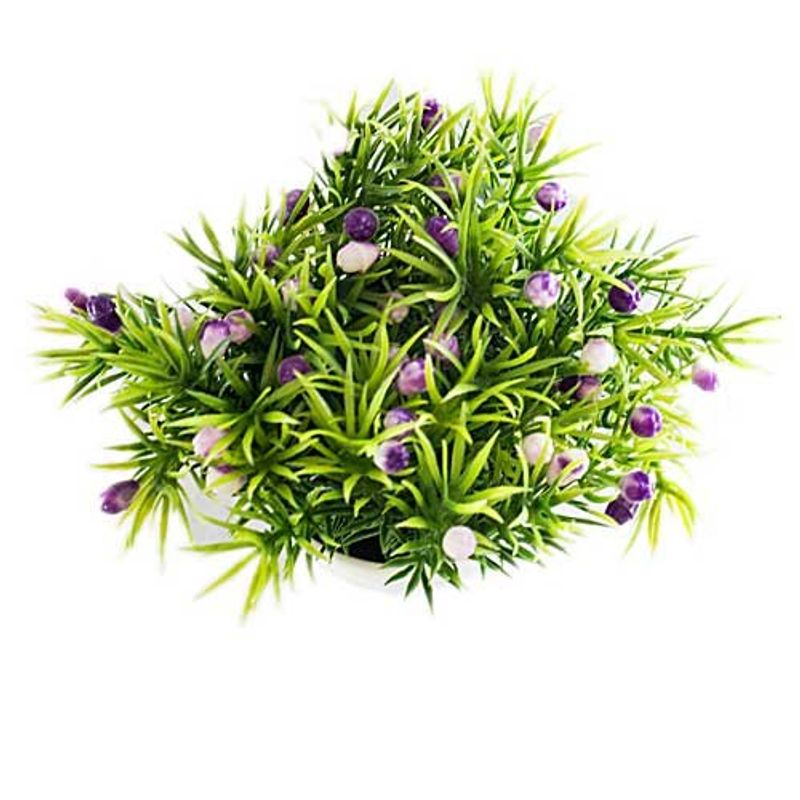 conjunto de plantas artificiais latcor 3 peças plástico branco - bx-asst5