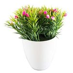 conjunto de plantas artificiais latcor 3 peças plástico branco - bx-asst5