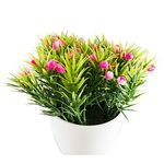 conjunto de plantas artificiais latcor 3 peças plástico branco - bx-asst5