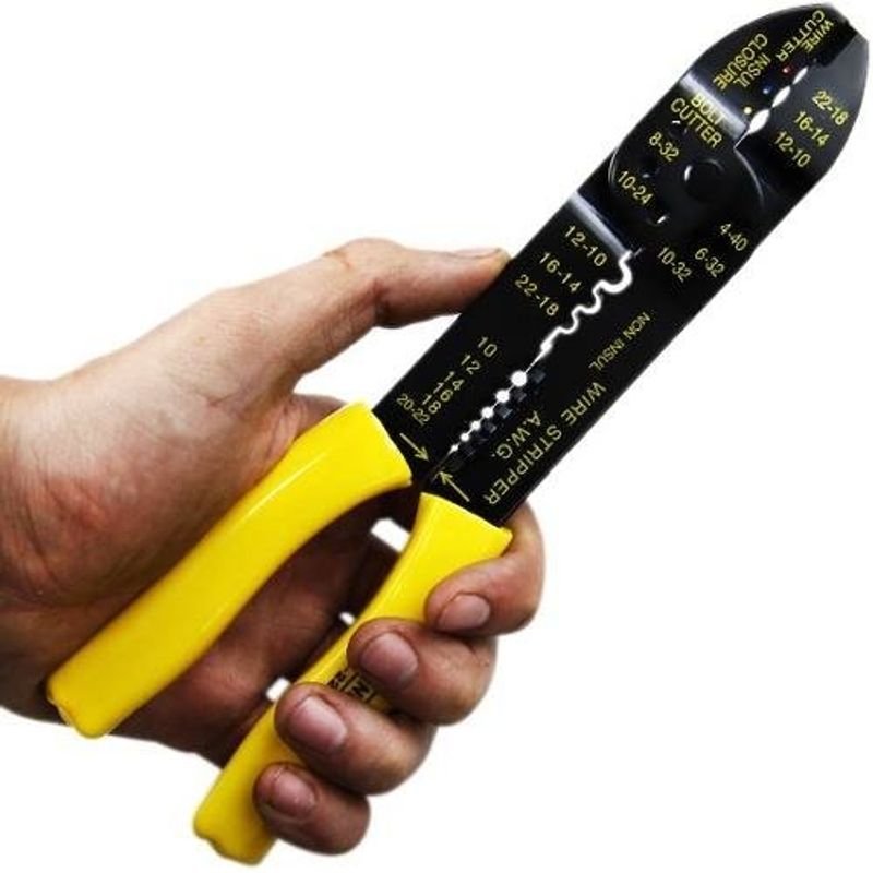 alicate multiuso stanley 9-1/2 amarelo e preto 84223