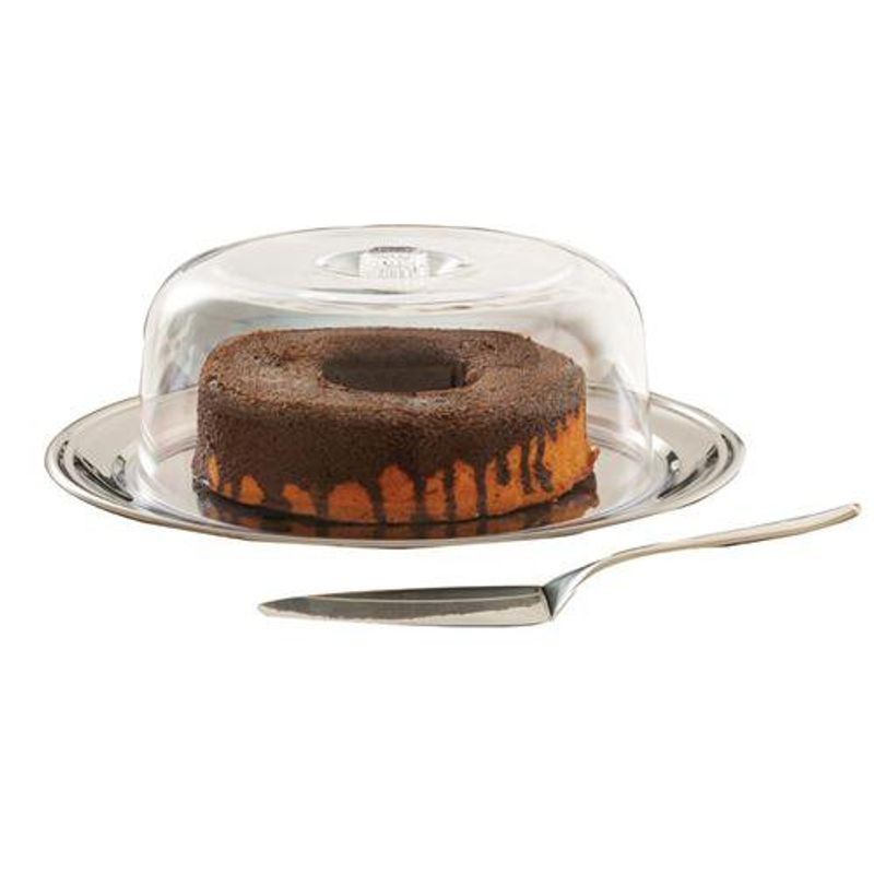 conjunto para bolo 3 peças brinox petúnia 1524/132 aço inox