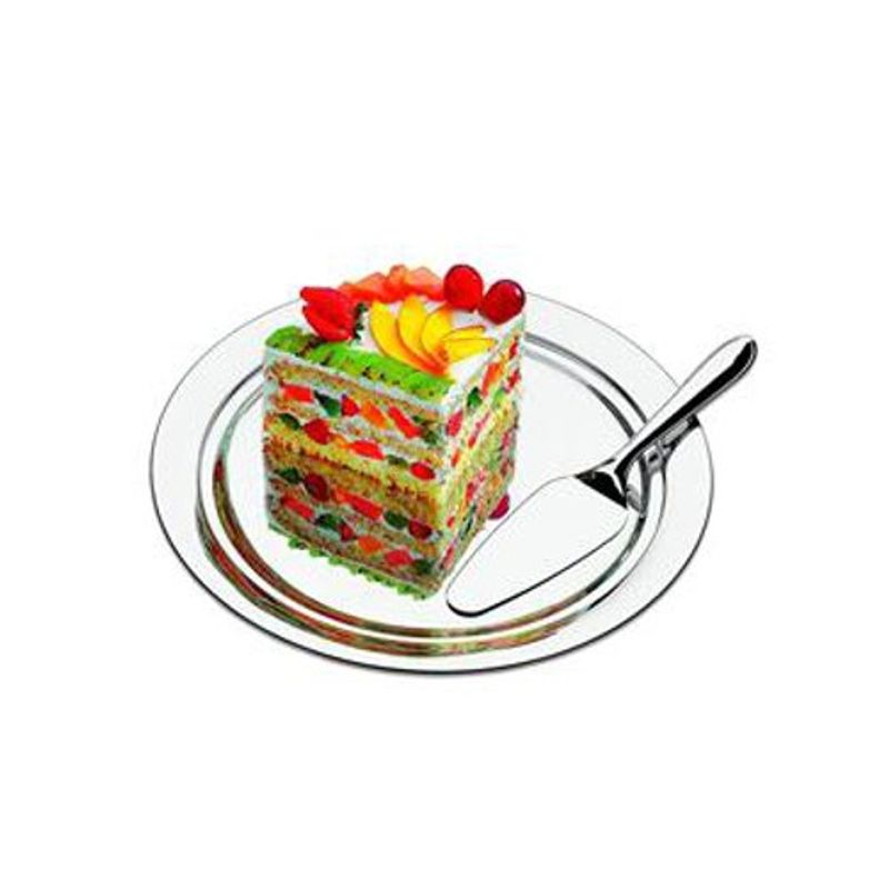 conjunto para bolo 3 peças brinox petúnia 1524/132 aço inox