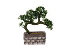 planta artificial bonsai latcor, de plástico, cinza e verde - bx-47270/st57