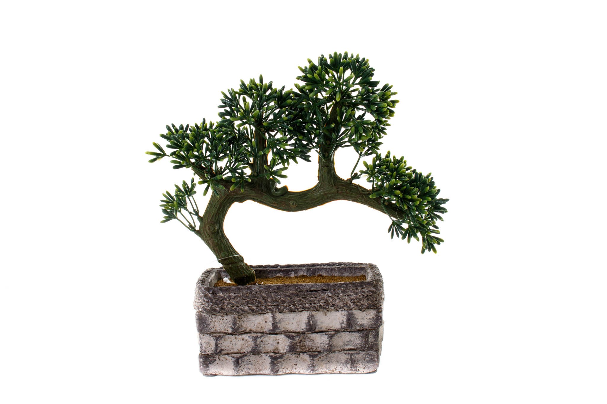 Planta Artificial Bonsai Latcor, De Plástico, Cinza E Verde - BX-47270/ST57