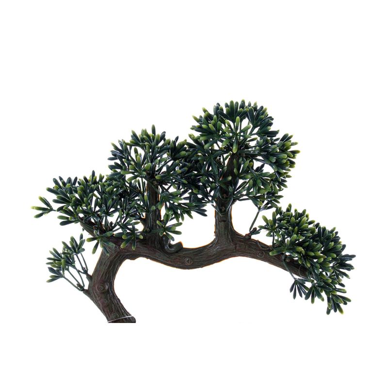 planta artificial bonsai latcor, de plástico, cinza e verde - bx-47270/st57
