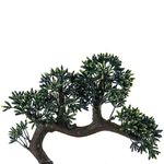 planta artificial bonsai latcor, de plástico, cinza e verde - bx-47270/st57