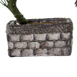 planta artificial bonsai latcor, de plástico, cinza e verde - bx-47270/st57