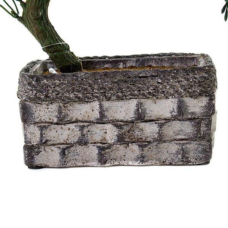 planta artificial bonsai latcor, de plástico, cinza e verde - bx-47270/st57