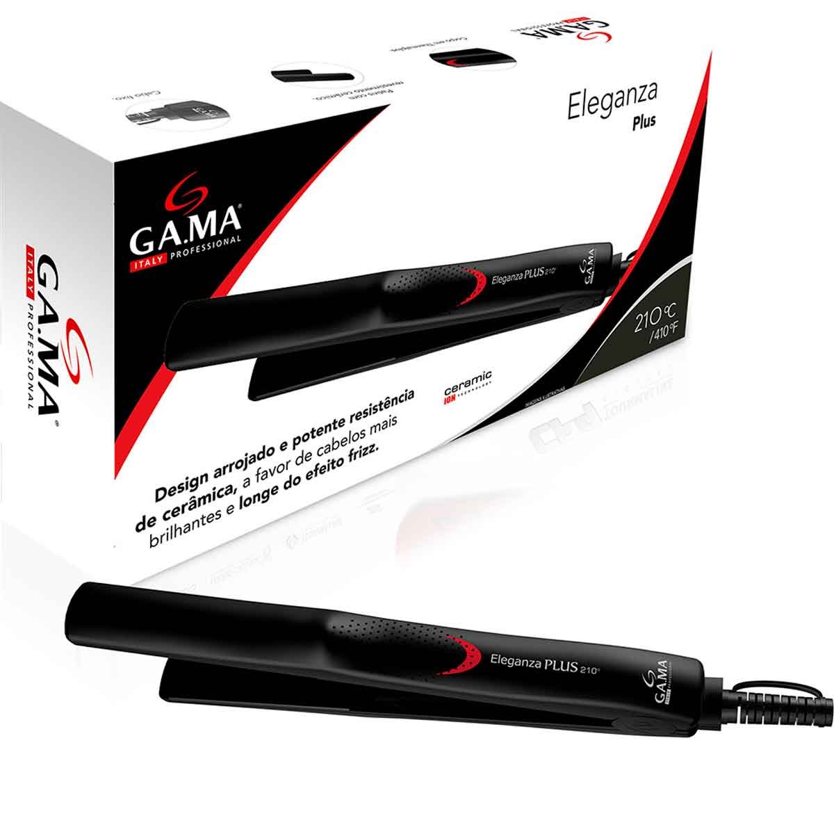 Chapinha de Cabelo Gama Eleganza Bivolt 210ºC Preto | Bemol