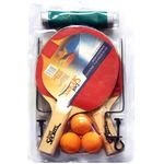 kit de tênis de mesa belfix raquetes, rede e bolas 485500