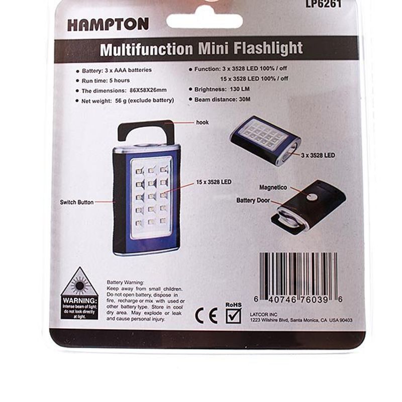 lanterna manual latcor azul - lp6261