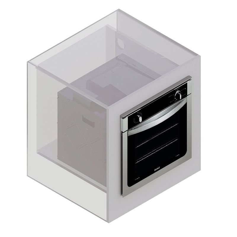 forno de embutir a gás 78 litros consul prata - coa84brrna