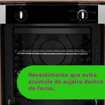 forno de embutir a gás 78 litros consul prata - coa84brrna