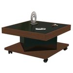 mesa de centro artely saara 1208 mdf e mdp amendoa e preto