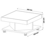 mesa de centro artely saara 1208 mdf e mdp amendoa e preto