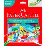 lápis de cor faber-castell aquarelável com 24 unidades