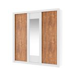 guarda-roupa 3 portas carraro mdp branco camurça 1098