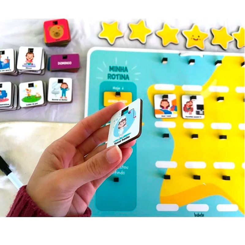 brinquedo educativo babebi quadro minha rotina estrelinha (mp)
