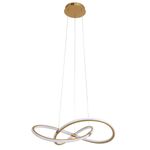 pendente led bivolt 40w 4000k luz amarela lp018 dourado - nitrolux (mp)