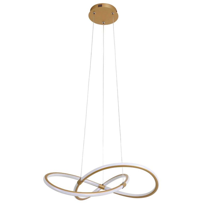 pendente led bivolt 40w 4000k luz amarela lp018 dourado - nitrolux (mp)