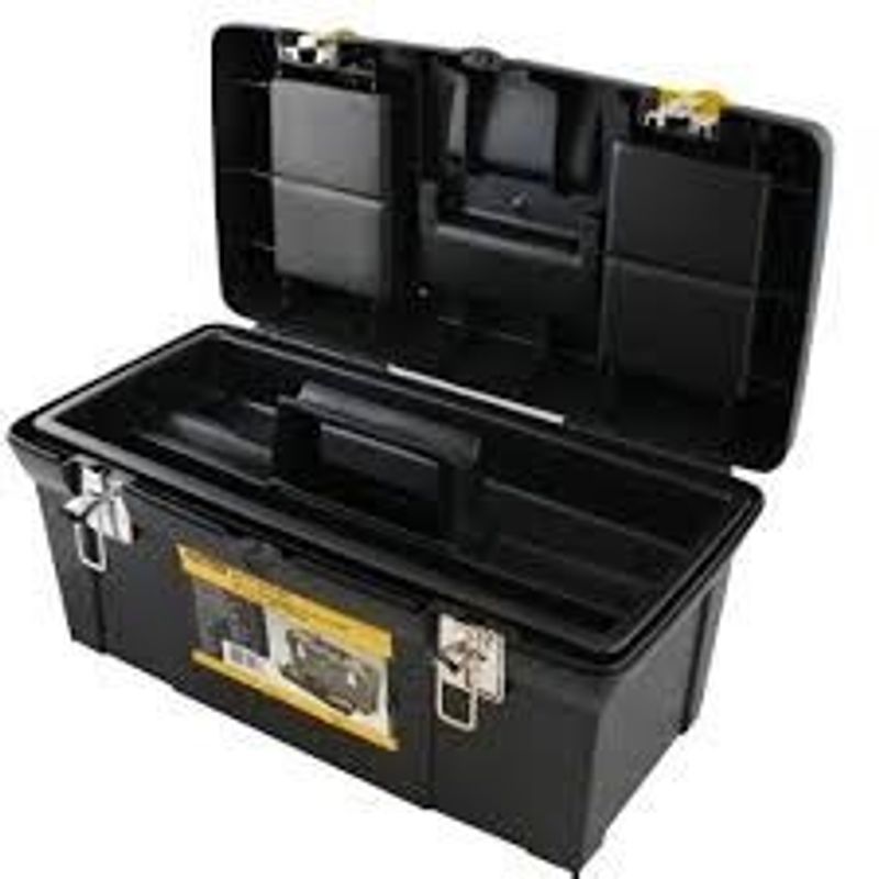 Caixa De Ferramentas Stanley Em Plástico Com Alça E Trava De