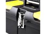 caixa de ferramentas stanley em plástico com alça preto e amarelo 16013