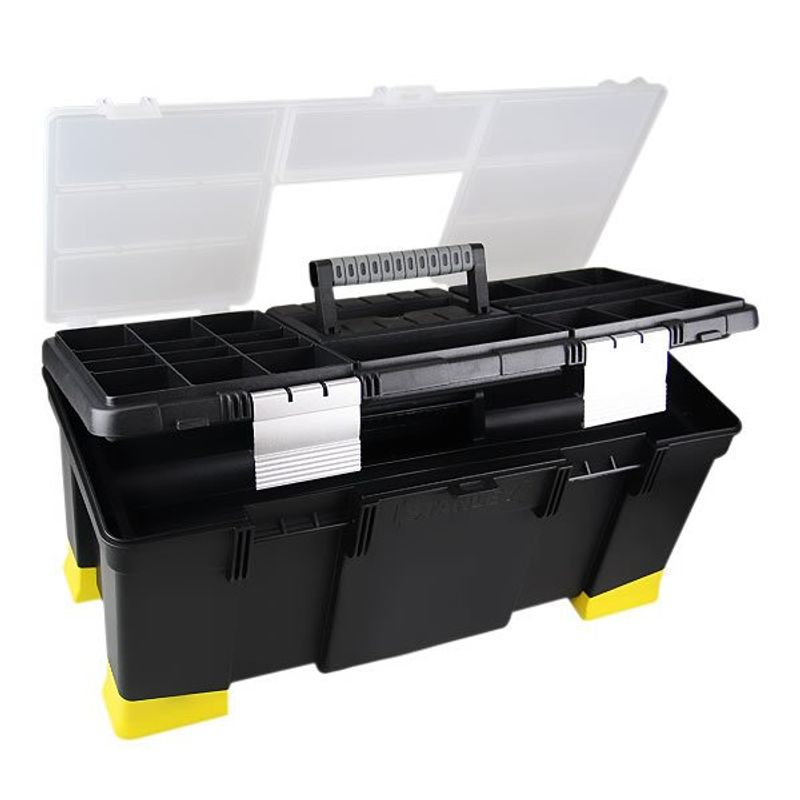 caixa de ferramentas stanley preta e amarela 22080