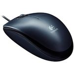 mouse com fio logitech preto m90