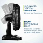 ventilador de mesa mondial 50cm 127v 60hz preto vtx-50-8p