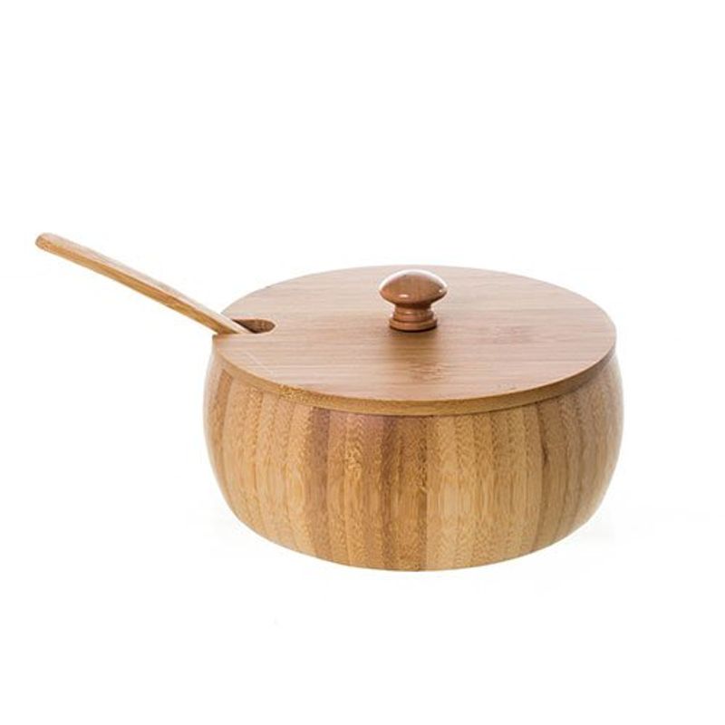 farinheira com tampa e colher mimo ecokitchen 6541 bambu