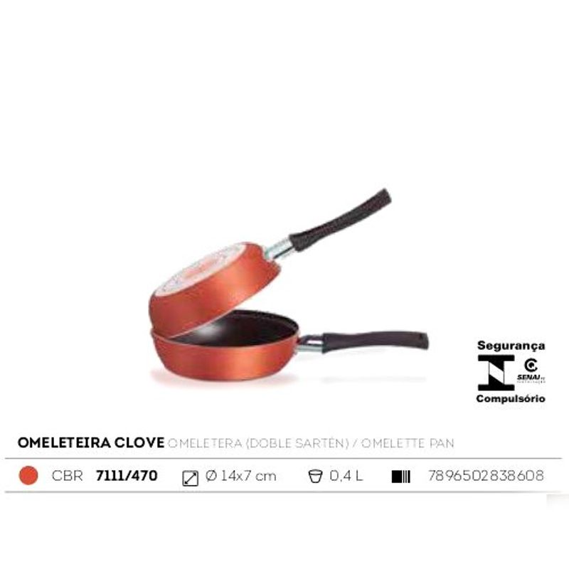 omeleteira brinox clove cobre 7111/470
