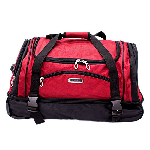 Bolsa Latcor NF-S14001-24 com 2 Rodas Tamanho 24 Poliéster Preta e Vermelha