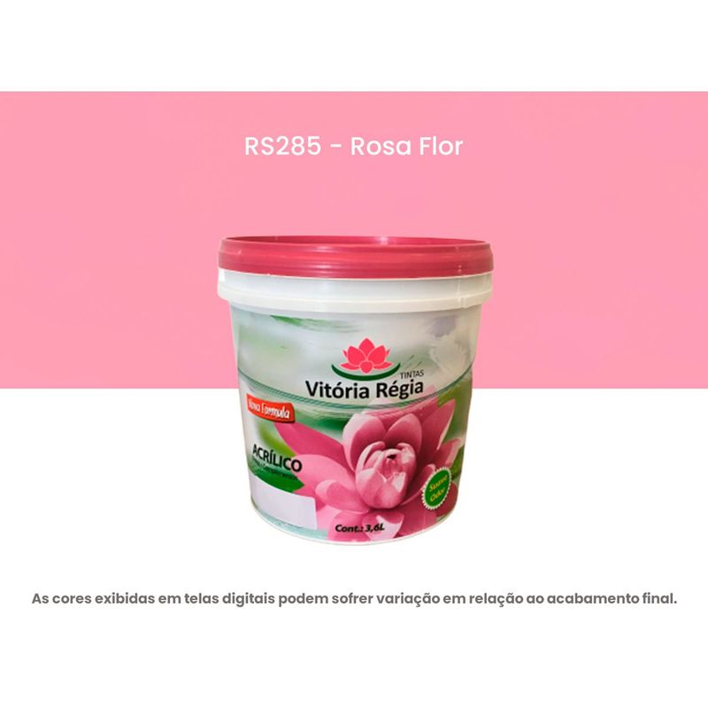 tinta acrílica econômica fosco vitória régia 3,6l rosa flor (mp)