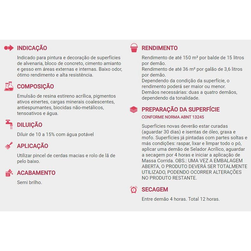 tinta acrílica vitória régia econômica semibrilho hortênsia 15 litros (mp)