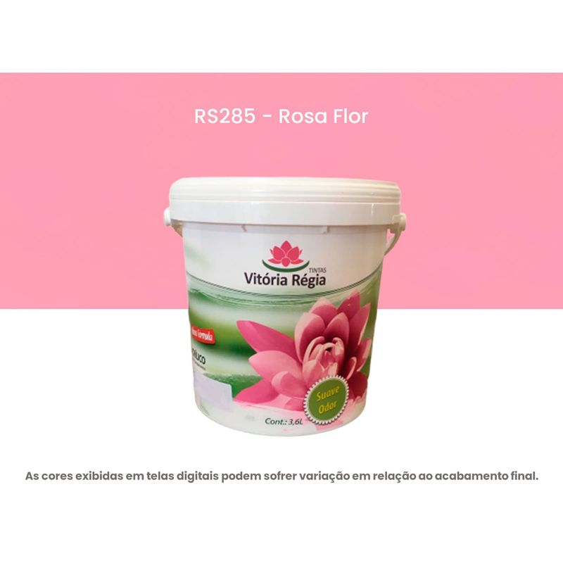 tinta acrílica econômica semibrilho 3,6 litros vitória régia rosa flor (mp)