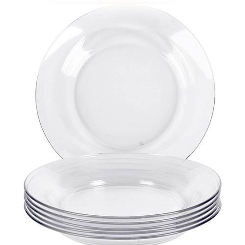 jogo de pratos fundos nadir 6 peças duralex astral transparente sm400000854n