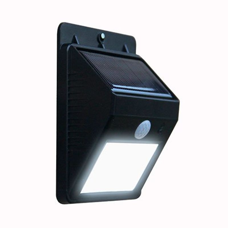 luminária solar com sensor de presença ecosolis de 3 watts