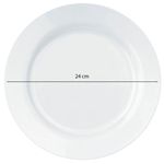 jogo de pratos rasos nadir 6 peças duralex opaline menu branco 57430200935447