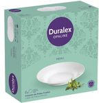 jogo de pratos fundos nadir 6 peças duralex opaline menu branco 58430200935439