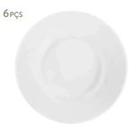 jogo de pratos fundos nadir 6 peças duralex opaline menu branco 58430200935439
