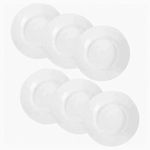 jogo de pratos fundos nadir 6 peças duralex opaline menu branco 58430200935439