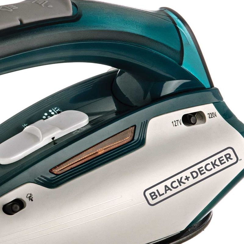 ferro de passar black+decker para viagem 777 bivolt verde e branco