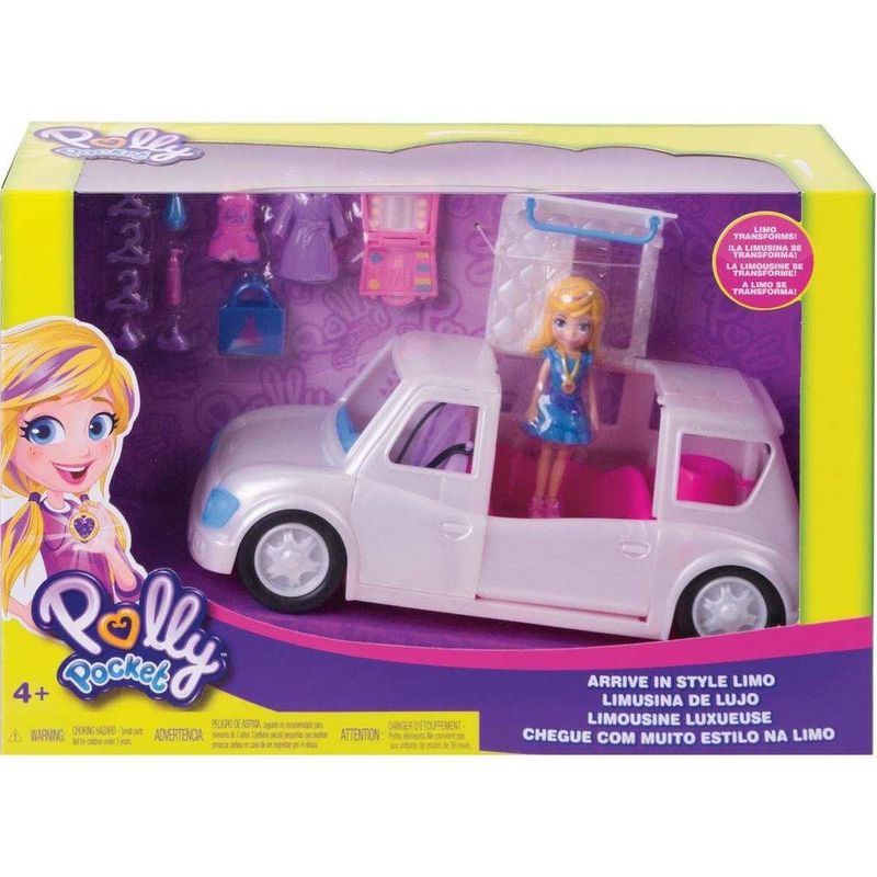 carrinho mattel polly pocket limousine fashion gdm19