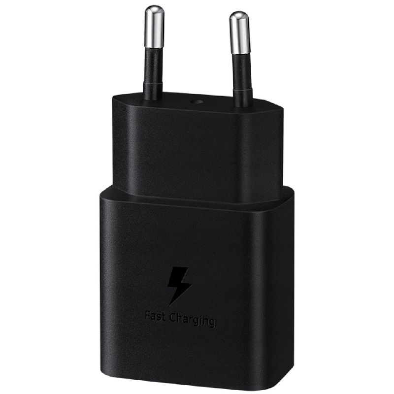 carregador de parede samsung rápido 15w, com cabo, bivolt preto