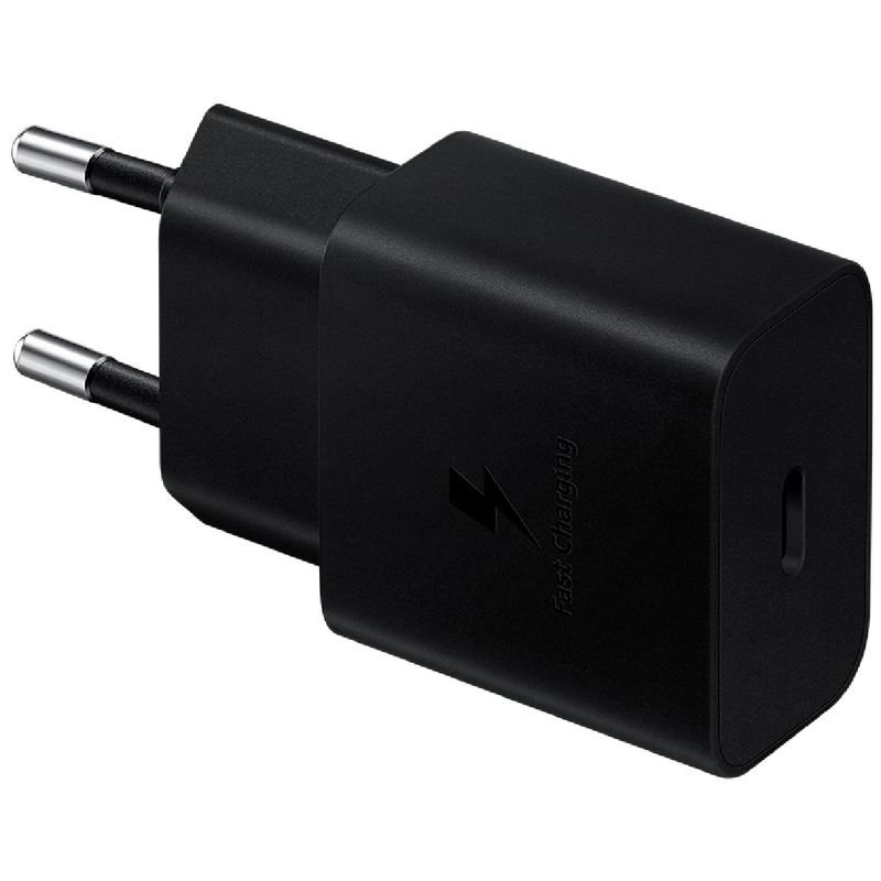carregador de parede samsung rápido 15w, com cabo, bivolt preto